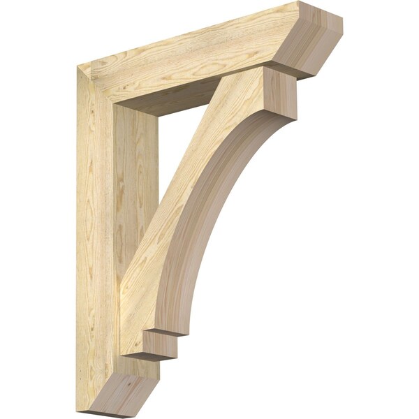 Ekena Millwork Imperial Slat Rough Sawn Bracket w/ Offset Brace, Douglas Fir, 8"W x 34"D x 42"H BKT0806X34X42IMP06RDF - main